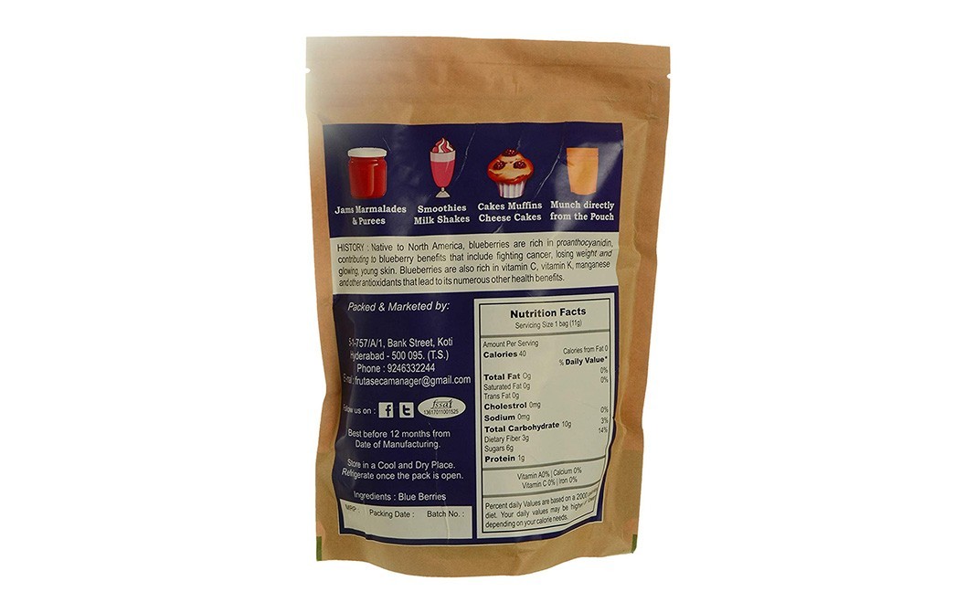 Fruta Seca Blueberry    Pack  500 grams
